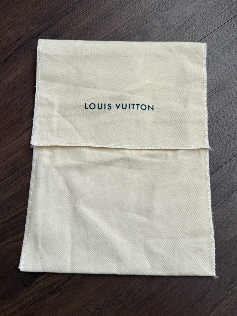 Louis Vuitton Foldover Envelope Style Dust Bag 12” x 9”